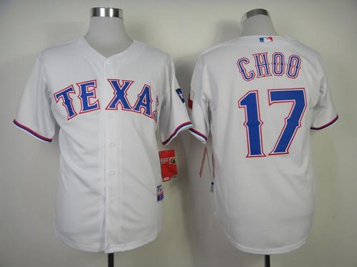 Rangers #17 Shin-Soo Choo White Cool Base Stitched MLB Jersey